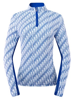 Pure Golf Ladies Balance Long Sleeve Zip Top - Tidal Wash