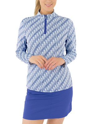 Pure Golf Ladies Balance Long Sleeve Zip Top - Tidal Wash