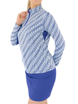 Pure Golf Ladies Balance Long Sleeve Zip Top - Tidal Wash