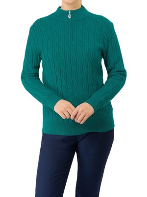 Pure Golf Ladies Sorrell Lined Margot Knit Zipped Pullover