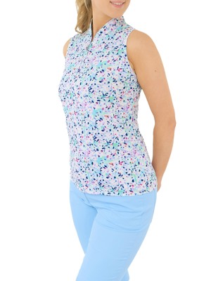 Pure Golf Ladies Ellen Sleeveless Polo Shirt - Mirrored Moonstone
