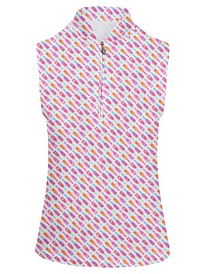 Pure Golf Ladies Ellen Sleeveless Polo Shirt - Fairway Fizz