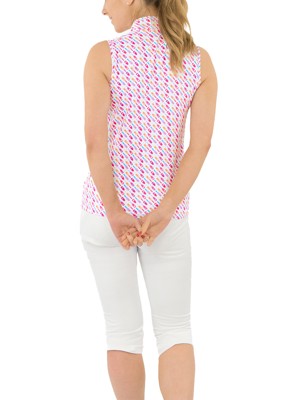 Pure Golf Ladies Ellen Sleeveless Polo Shirt - Fairway Fizz
