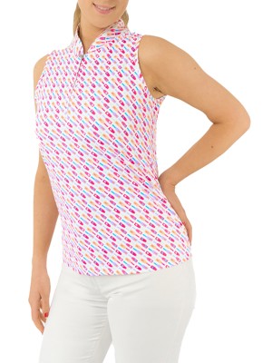 Pure Golf Ladies Ellen Sleeveless Polo Shirt - Fairway Fizz