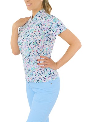 Pure Golf Ladies Ellen Short Sleeve Polo Shirt - Mirrored Moonstone