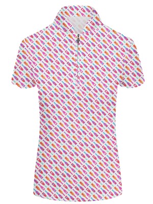 Pure Golf Ladies Ellen Short Sleeve Polo Shirt - Fairway Fizz