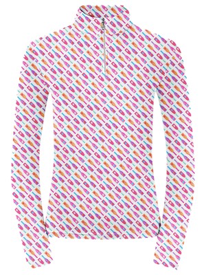 Pure Golf Ladies Serenity Long Sleeve Zip Top - Fairway Fizz