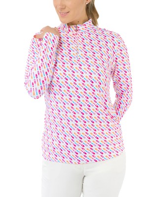 Pure Golf Ladies Serenity Long Sleeve Zip Top - Fairway Fizz