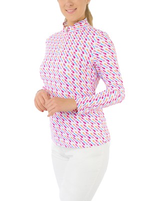 Pure Golf Ladies Serenity Long Sleeve Zip Top - Fairway Fizz