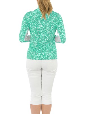 Pure Golf Ladies Balance Long Sleeve Zip Top - Sweet Pea Awe