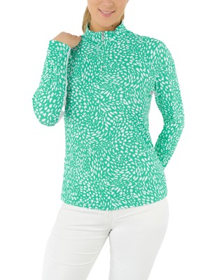 Pure Golf Ladies Balance Long Sleeve Zip Top - Sweet Pea Awe
