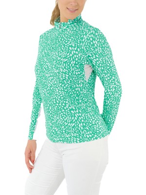 Pure Golf Ladies Balance Long Sleeve Zip Top - Sweet Pea Awe
