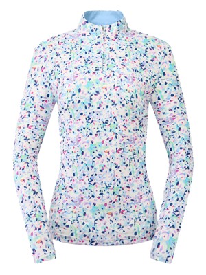 Pure Golf Ladies Balance Long Sleeve Zip Top - Mirrored Moonstone