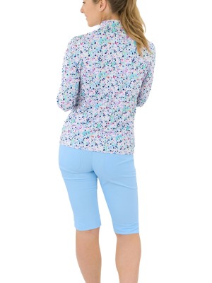 Pure Golf Ladies Balance Long Sleeve Zip Top - Mirrored Moonstone