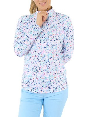 Pure Golf Ladies Balance Long Sleeve Zip Top - Mirrored Moonstone