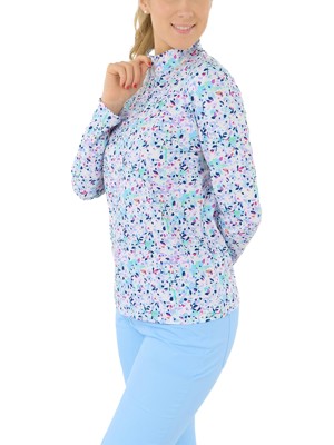 Pure Golf Ladies Balance Long Sleeve Zip Top - Mirrored Moonstone