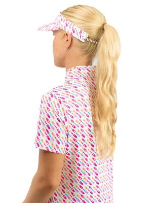 Pure Golf Ladies Arielle Patterned Telephone Wire Visor - Fairway Fizz