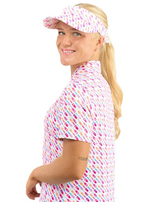 Pure Golf Ladies Arielle Patterned Telephone Wire Visor - Fairway Fizz