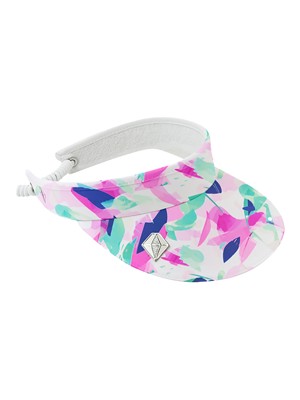 Pure Golf Ladies Arielle Patterned Telephone Wire Visor - Portrait Of Paradise