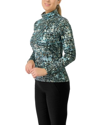 Pure Golf Ladies Amy Printed Roll Neck Base Layer -  Gilded Aspen