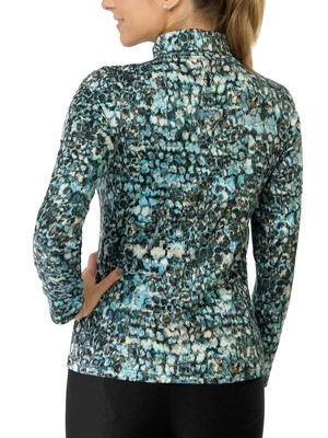 Pure Golf Ladies Amy Printed Roll Neck Base Layer -  Gilded Aspen