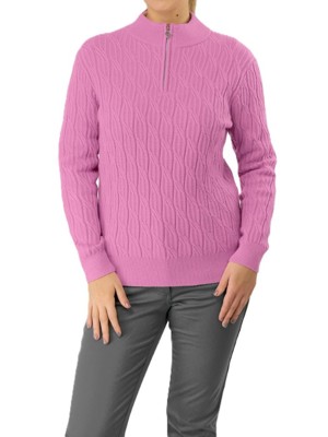 Pure Golf Ladies Sorrell Lined Margot Knit Zipped Pullover