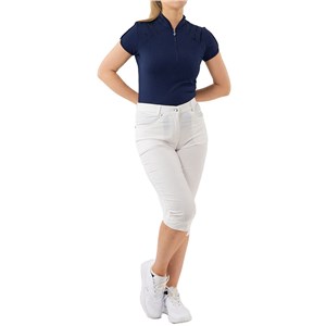 Pure Golf Olivia Ladies Cap Sleeve Polo Shirt - Navy