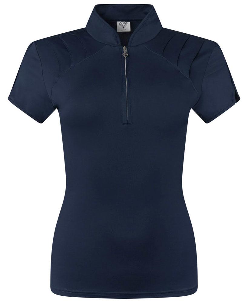 Pure Golf Olivia Ladies Cap Sleeve Polo Shirt Navy