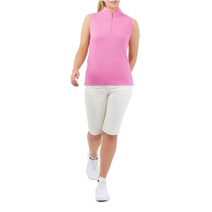 Pure Golf Ladies Jasmine Sleeveless Polo Shirt - Candy Pink