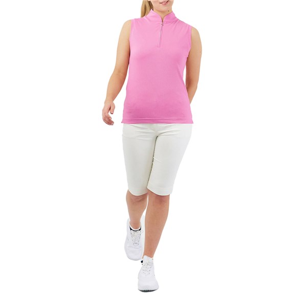 Pure Golf Ladies Jasmine Sleeveless Polo Shirt - Candy Pink
