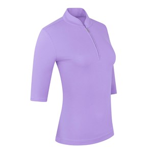 Pure Golf Ladies Jasmine Half Sleeve Polo Shirt - Deep Lilac