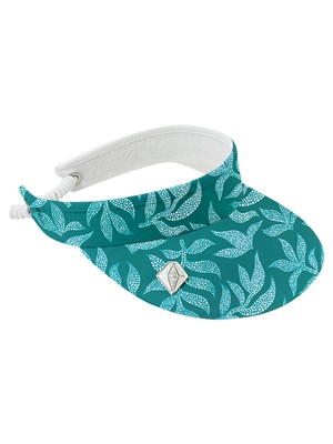 Pure Golf Ladies Arielle Patterned Telephone Wire Visor - Teal Frondescence