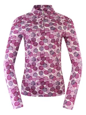 Pure Golf Ladies Arusha Long Sleeve Mid Layer - Berry Bokeh
