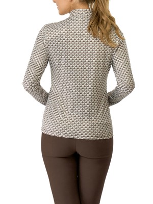 Pure Golf Ladies Arusha Long Sleeve Mid Layer - Espresso Martee-Ni