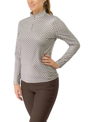 Pure Golf Ladies Arusha Long Sleeve Mid Layer - Espresso Martee-Ni