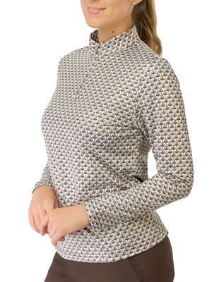 Pure Golf Ladies Arusha Long Sleeve Mid Layer - Espresso Martee-Ni