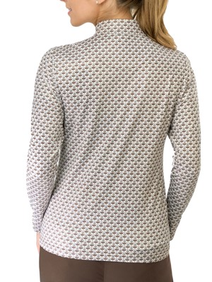 Pure Golf Ladies Arusha Long Sleeve Mid Layer - Espresso Martee-Ni