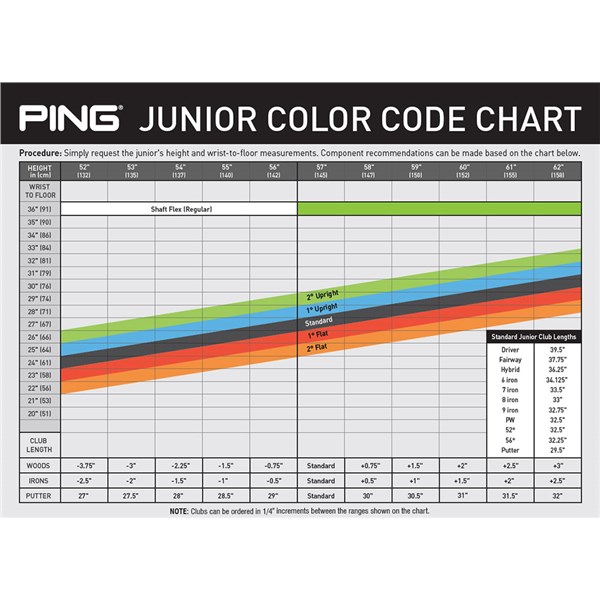 ping junior color chart