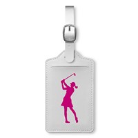 Lady Golfer Luggage Tag