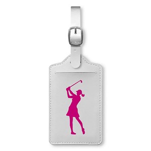 Lady Golfer Luggage Tag