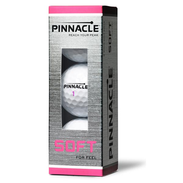 Pinnacle Ladies Soft Pink Text Golf Balls (12 Balls)