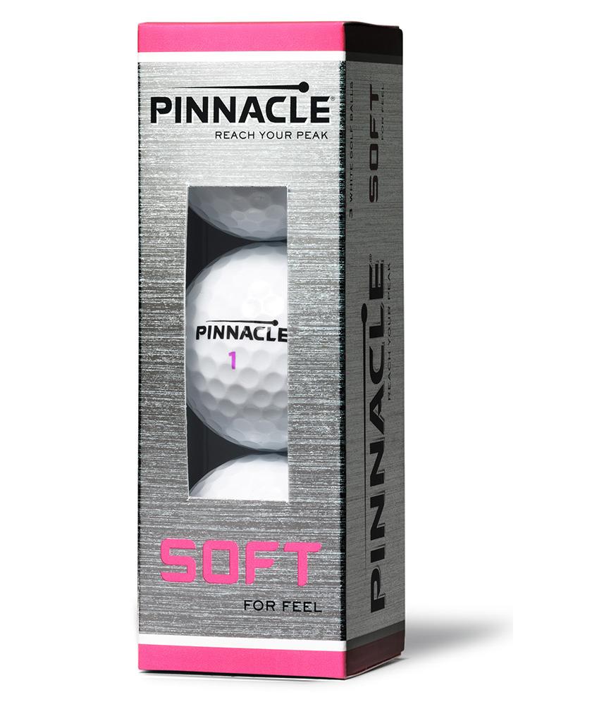 Pinnacle Ladies Soft Pink Text Golf Balls (12 Balls)