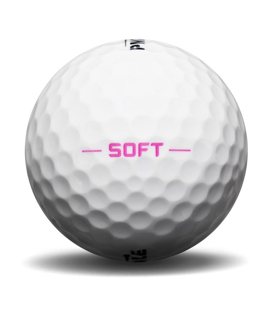 Pinnacle Ladies Soft Pink Text Golf Balls (12 Balls)