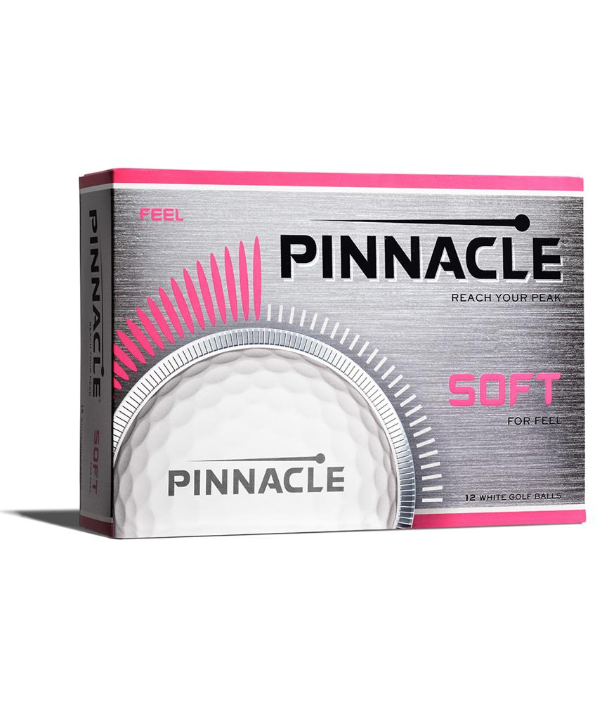 Pinnacle Ladies Soft Pink Text Golf Balls (12 Balls)