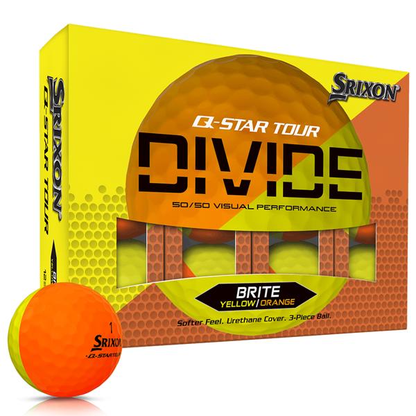 Srixon Q-Star Tour Divide 2 Yellow/Orange Golf Balls (12 Balls) - Prior Gen