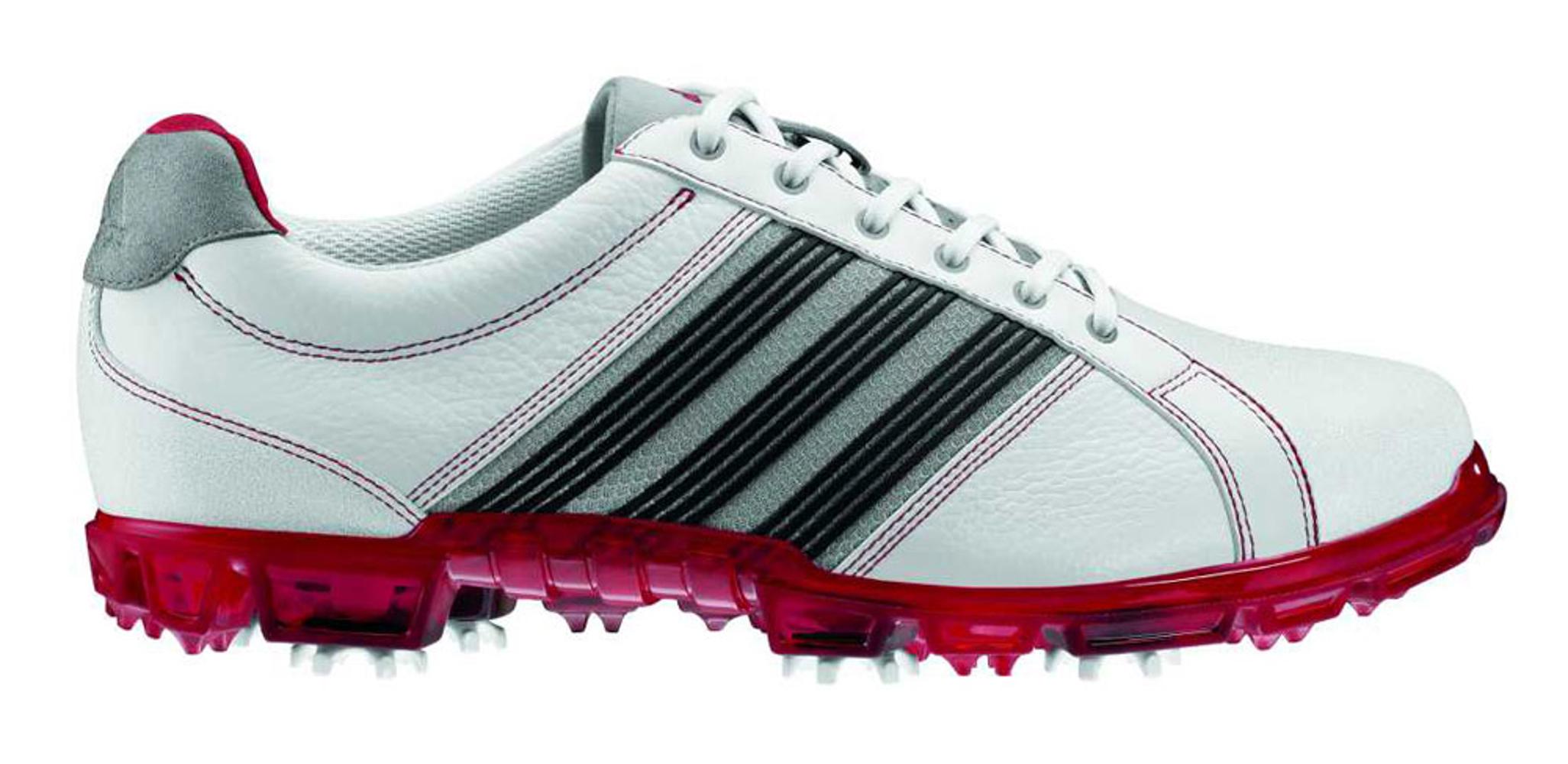 adidas Mens Adicross Tour Golf Shoes (White/Red) | GolfOnline