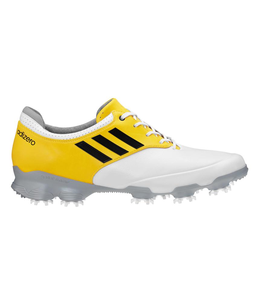  adidas  adizero  Tour Golf Shoe  White Vivid Yellow