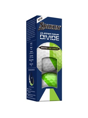 Srixon Q-Star Tour Divide 2 White/Lime Green Golf Balls (12 Balls)