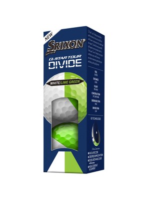Srixon Q-Star Tour Divide 2 White/Lime Green Golf Balls (12 Balls)