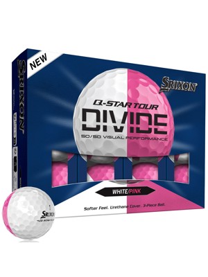 Srixon Q-Star Tour Divide 2 White/Pink Golf Balls (12 Balls)